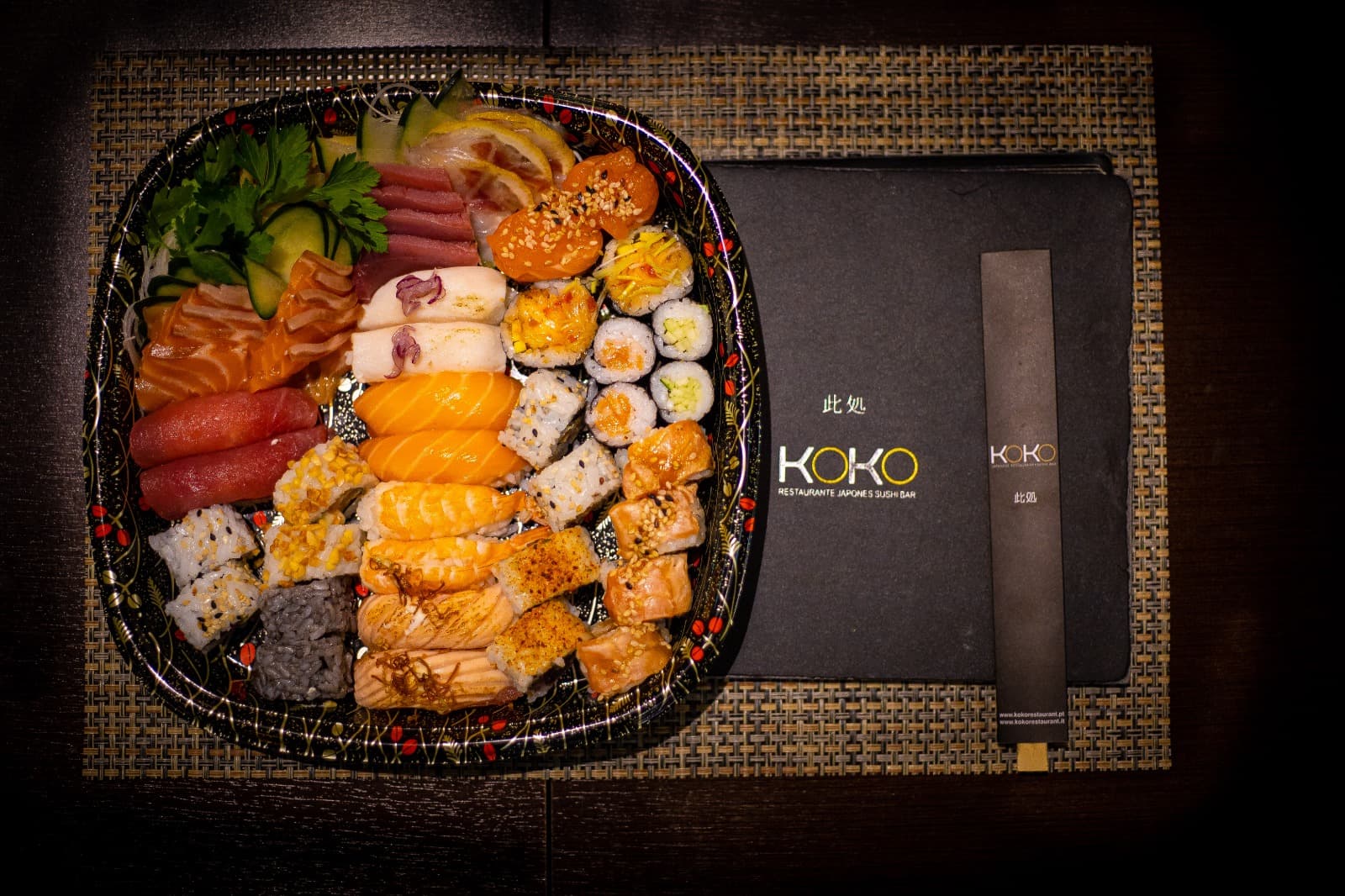 Fresh sushi selection at Koko